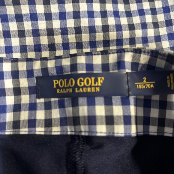 Polo Golf Ralph Lauren Ruffle Gingham Check Skort Women's 2 Blue Black White - Picture 13 of 16
